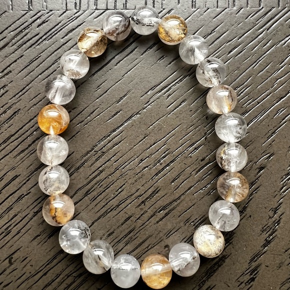 Dendritic quartz bracelet 8mm - Picture 3 of 4